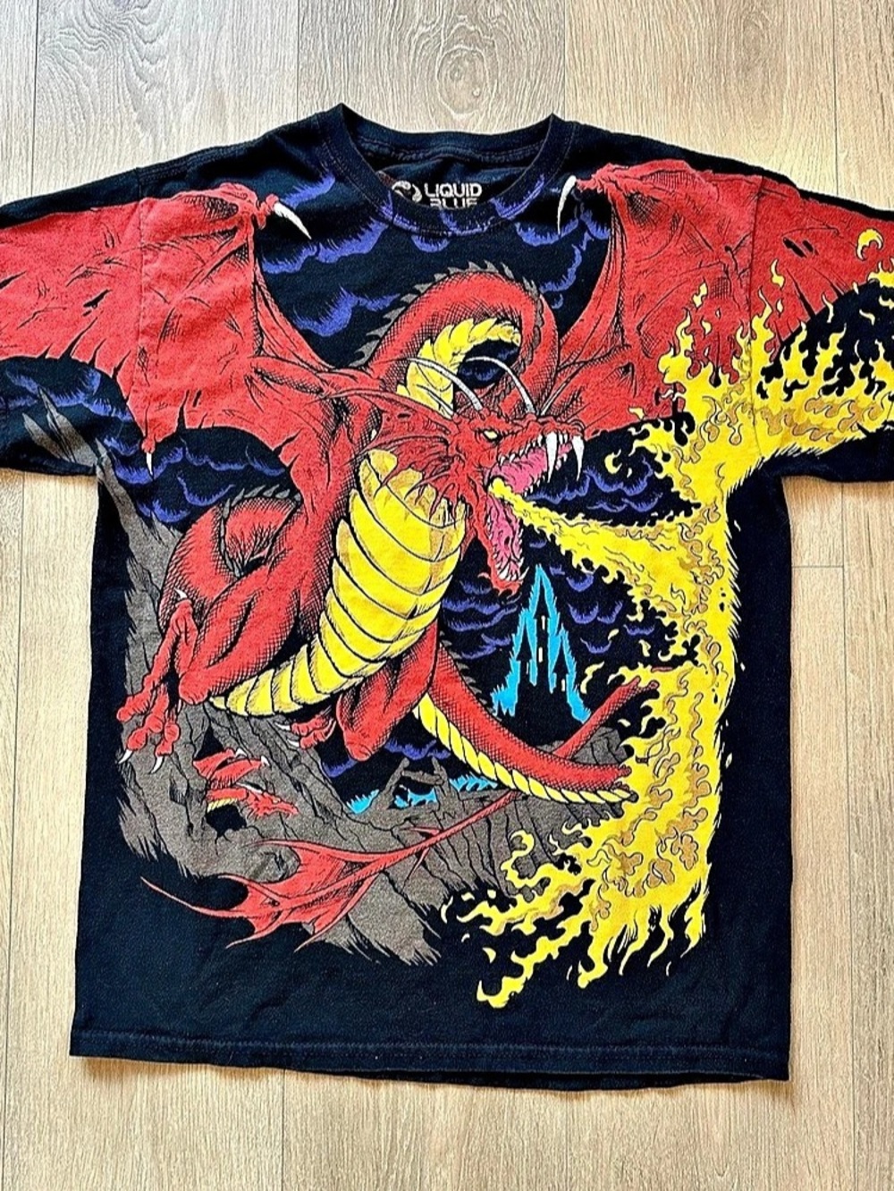 Liquid Blue Dragon Knight All Over Print T-Shirt Medium